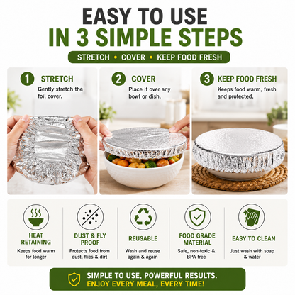 Heat Lock Foil Food Covers