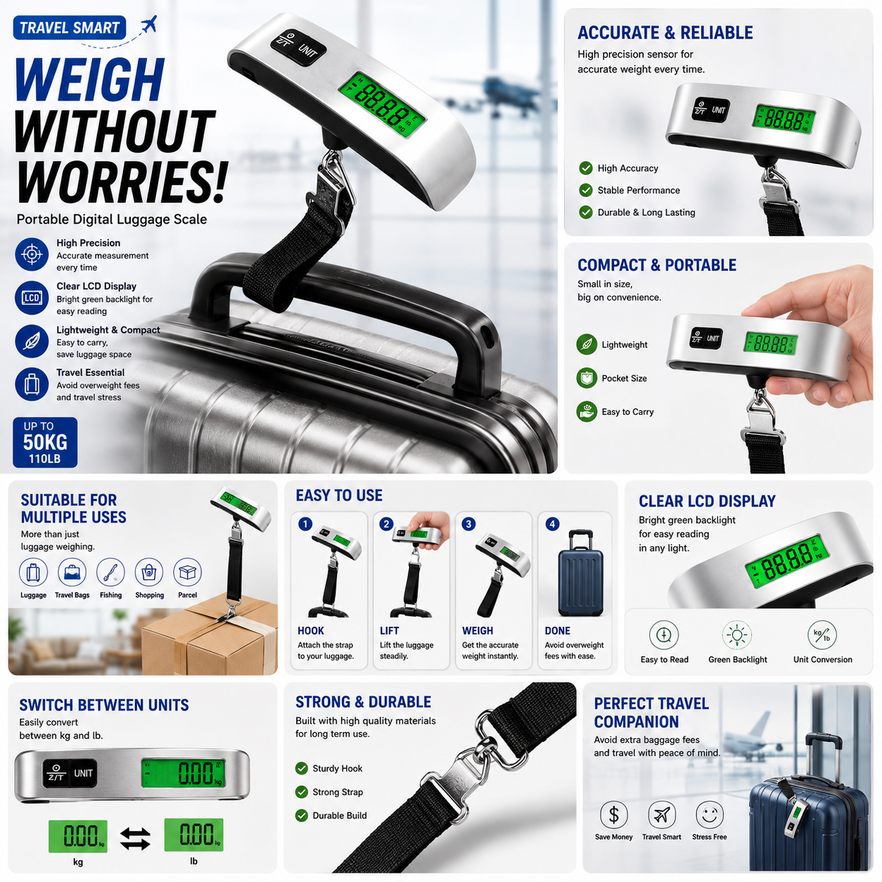 Portable Digital Luggage Scale
